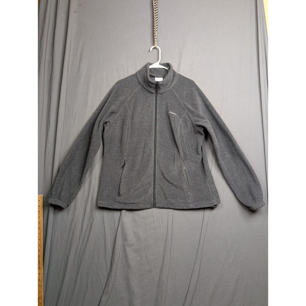 Columbia Fleece Full Zip Jacket Adult XL Gray Womens Outerwear